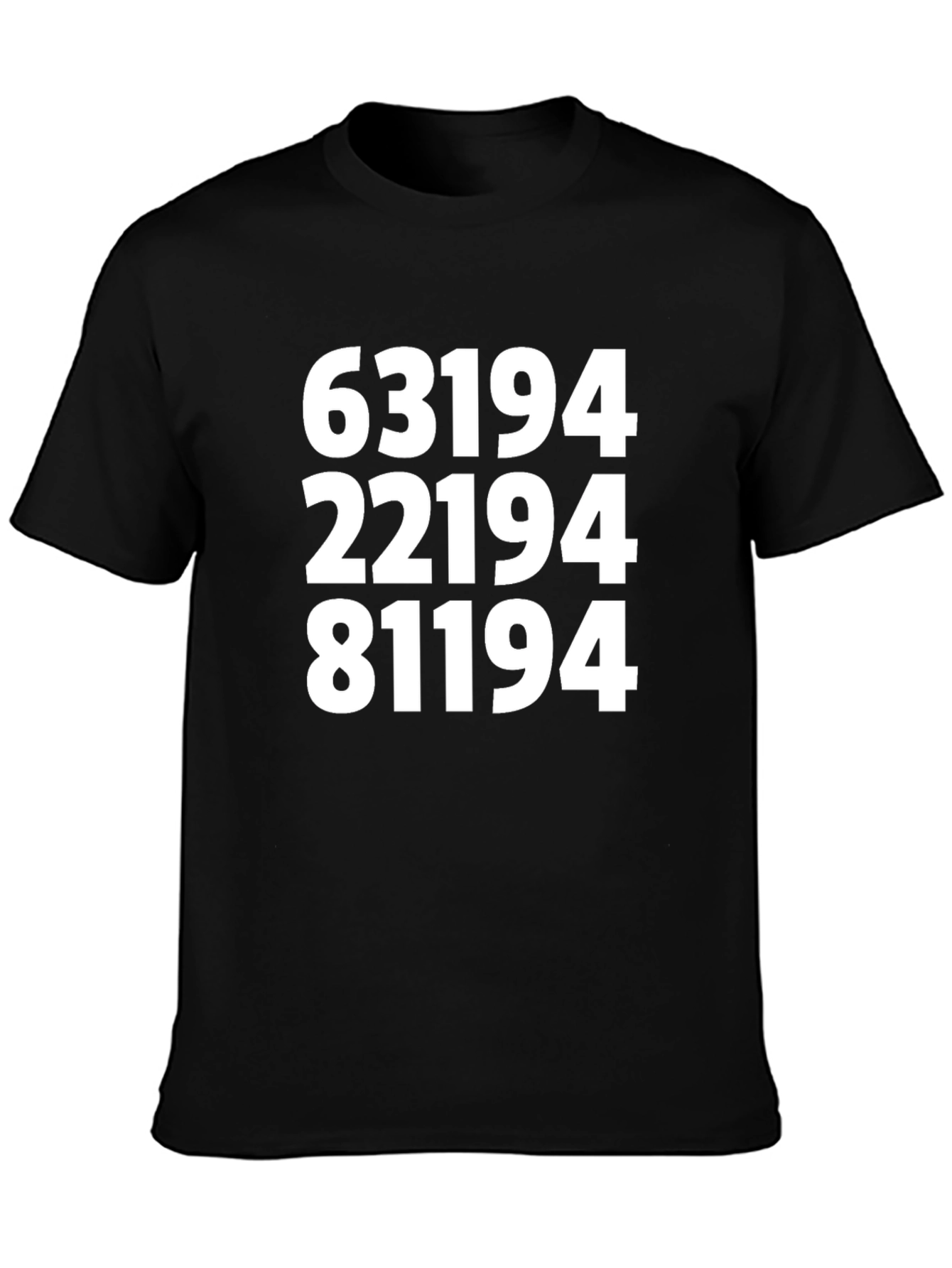 Numerical T-Shirt - Bold Numbers Graphic Tee