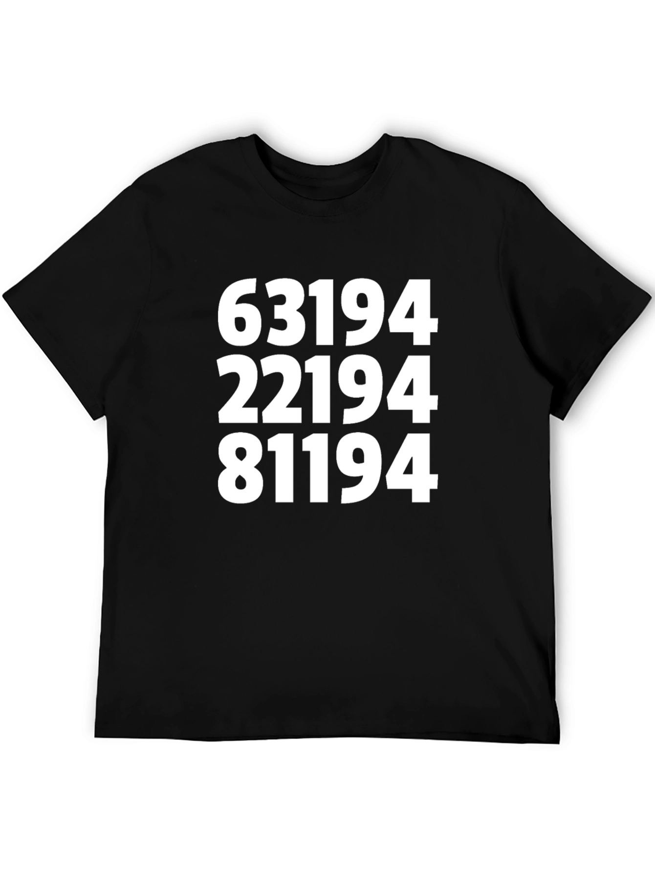 Numerical T-Shirt - Bold Numbers Graphic Tee