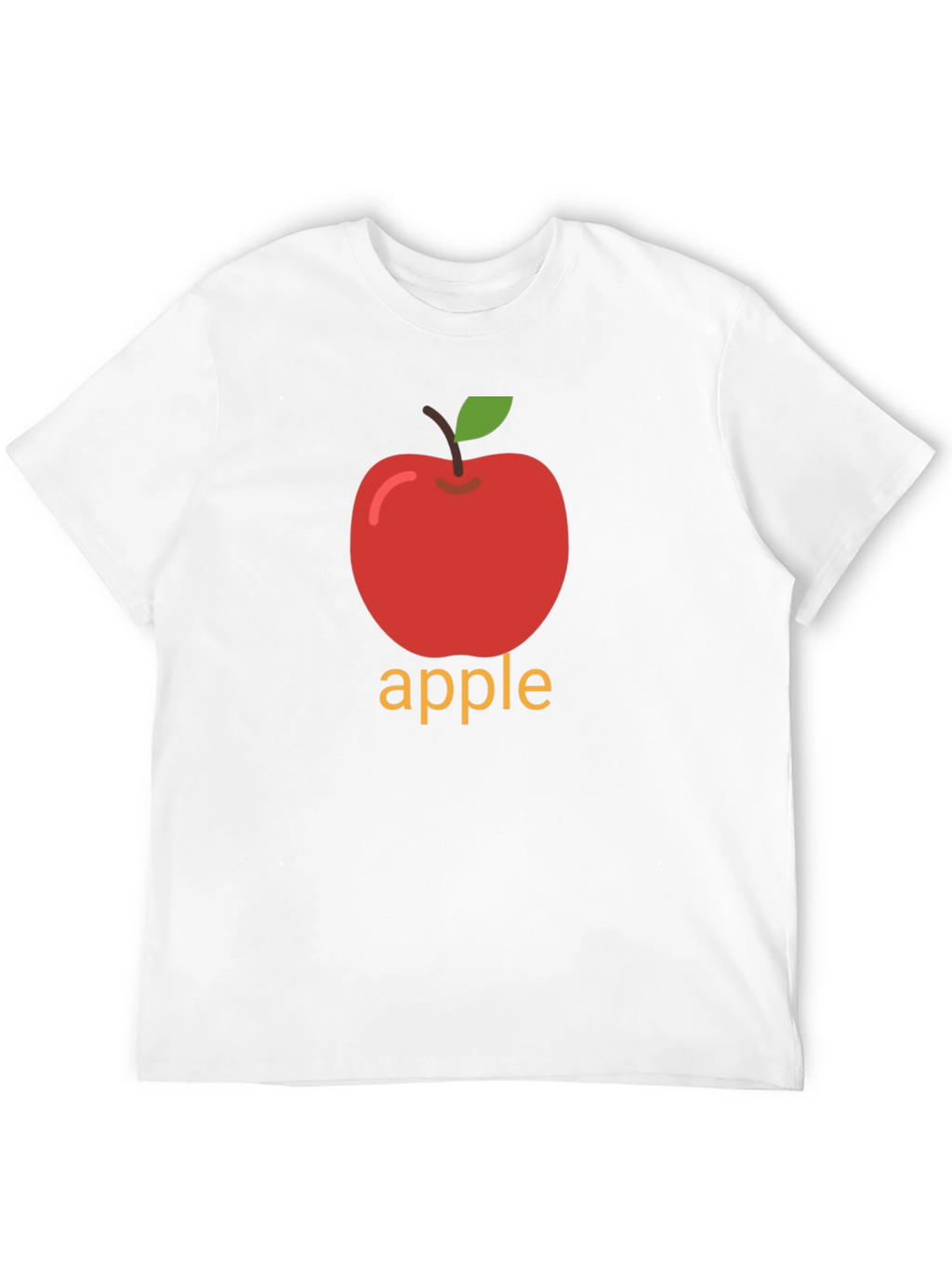 Apple Graphic Print Black T-Shirt