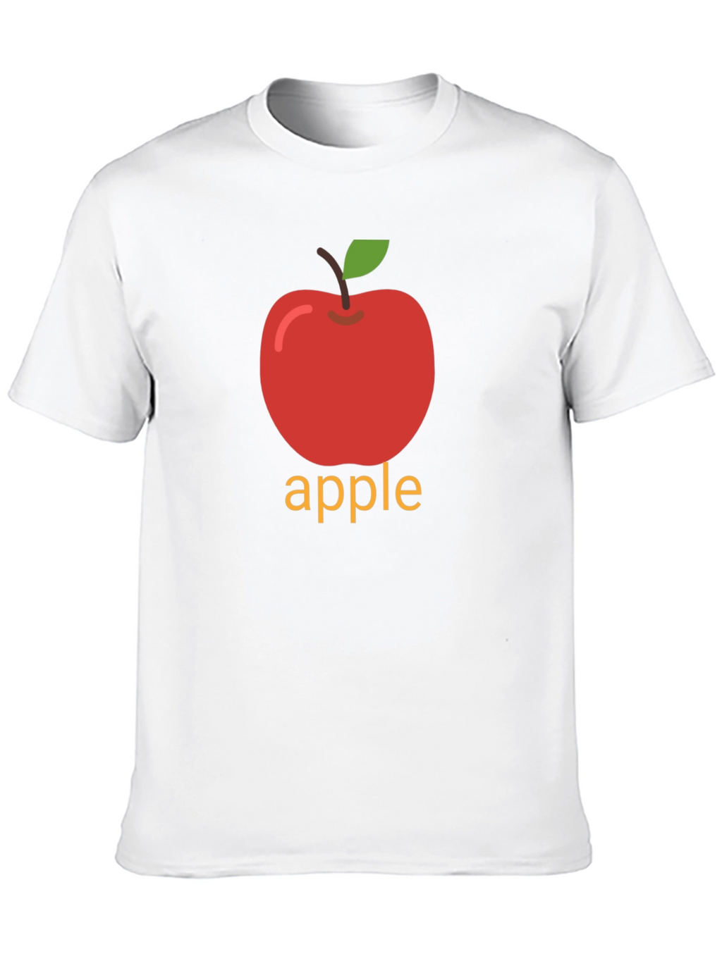 Apple Graphic Print Black T-Shirt