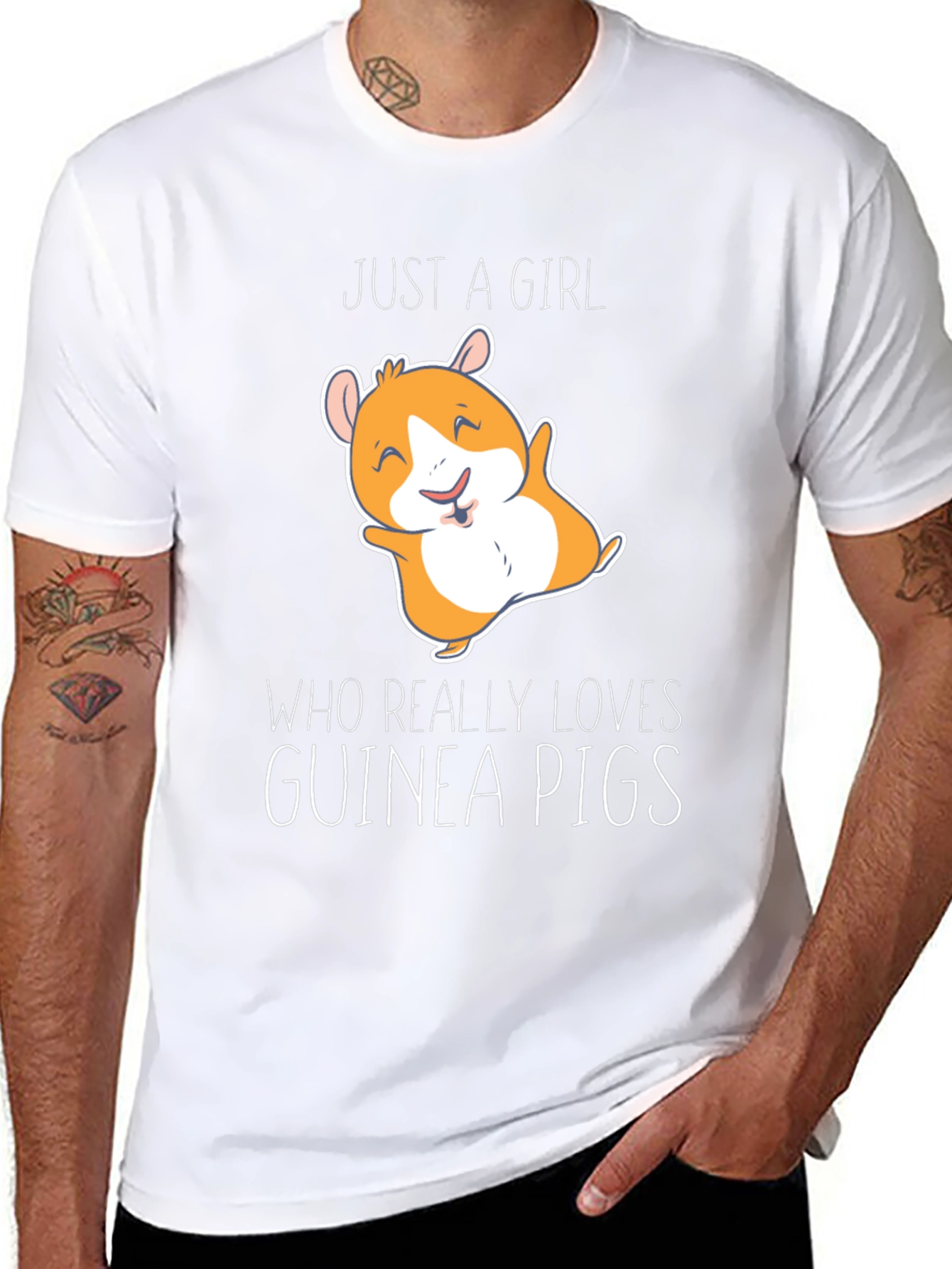 Guinea Pig Lover T-Shirt - Cute Cartoon Graphic Tee