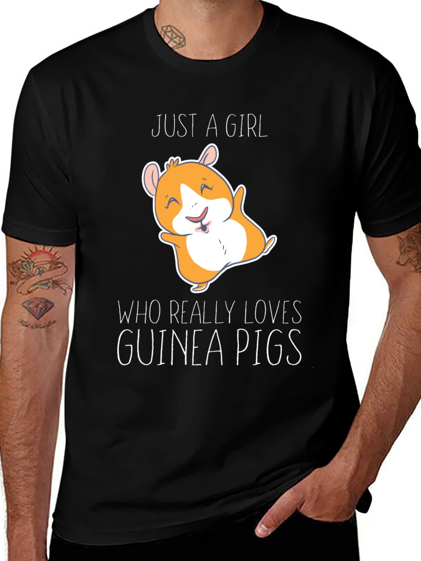 Guinea Pig Lover T-Shirt - Cute Cartoon Graphic Tee