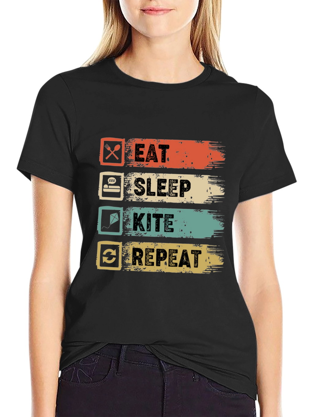Eat Sleep Kite Repeat Graphic Tee