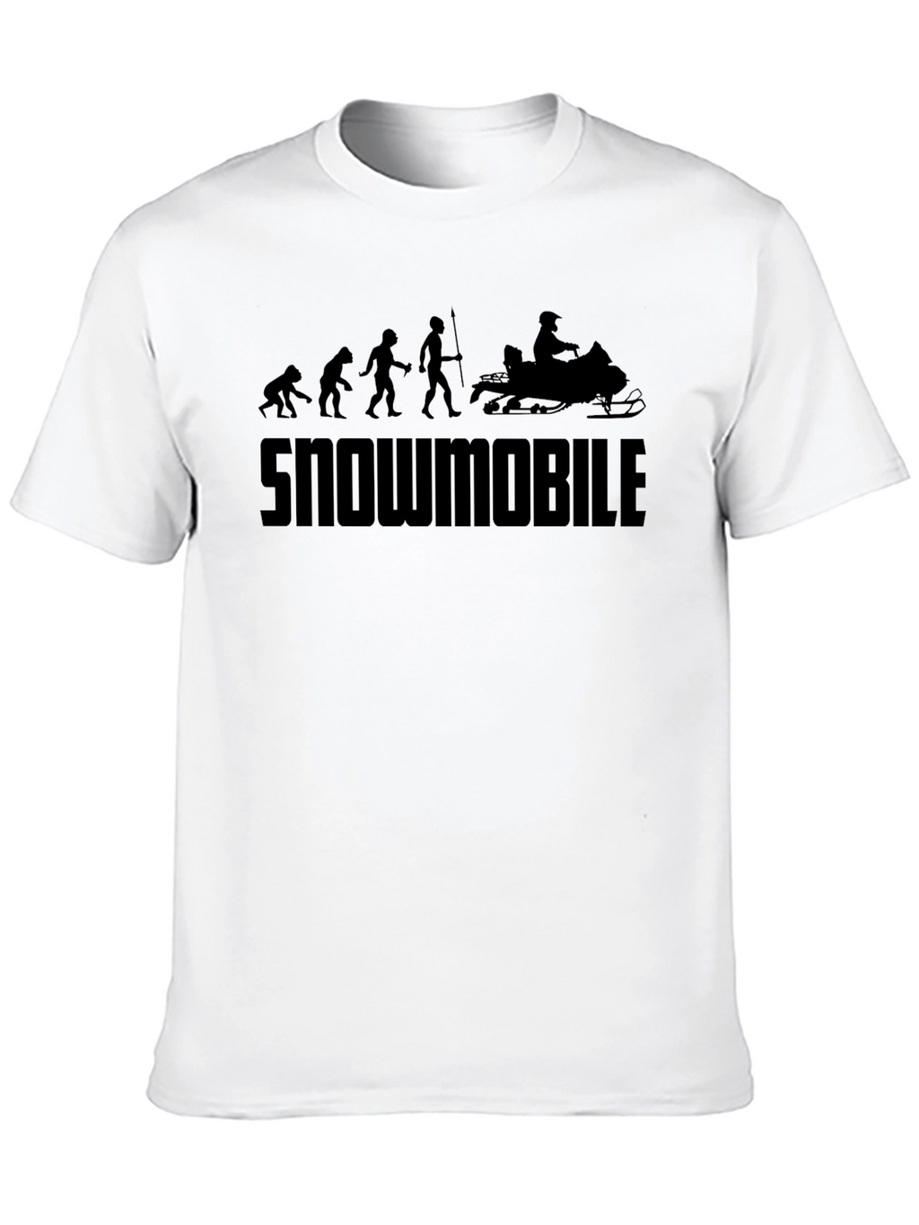 Snowmobile Evolution Graphic T-Shirt - Black