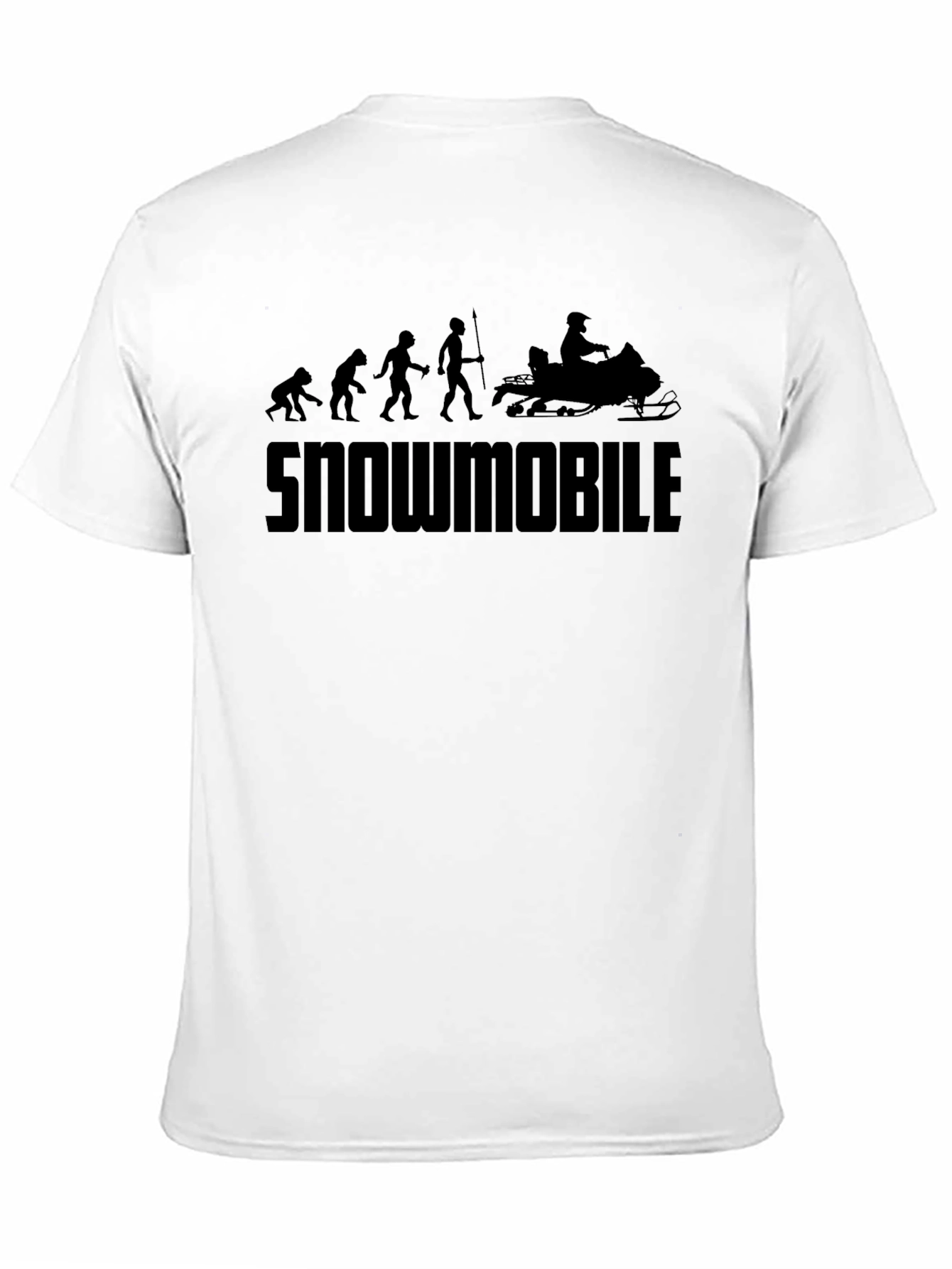 Snowmobile Evolution Graphic T-Shirt - Black
