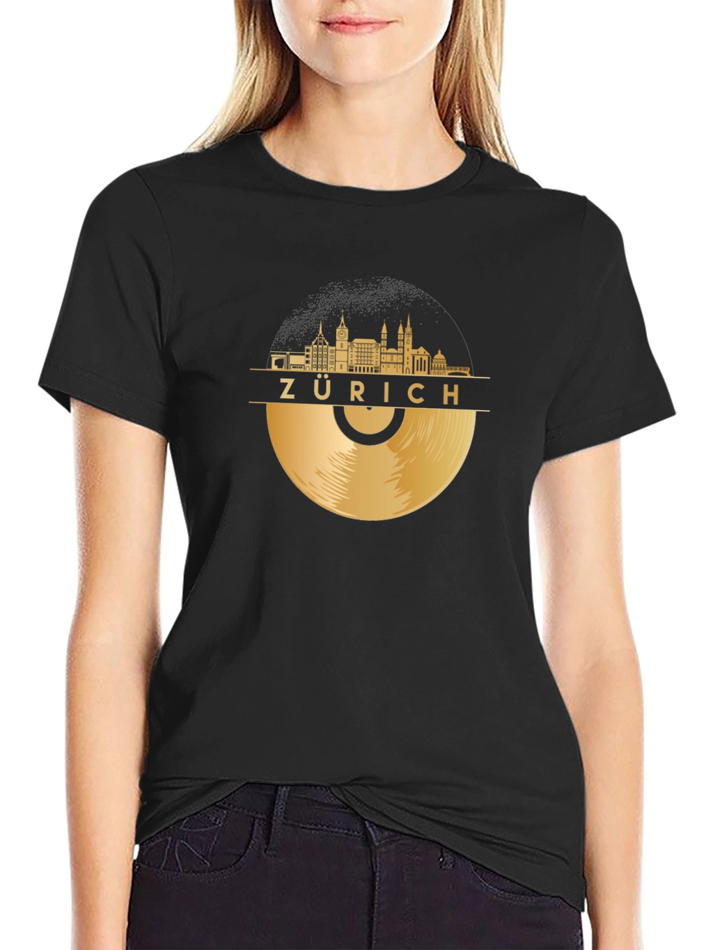 Zurich Skyline Record T-Shirt