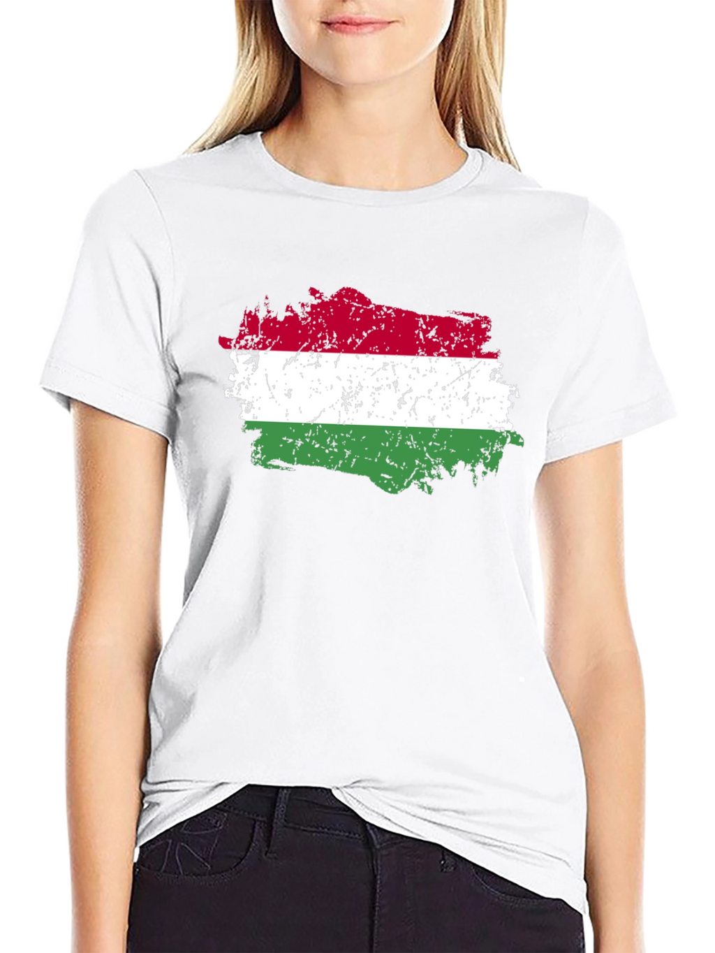 Hungary Flag Distressed T-Shirt