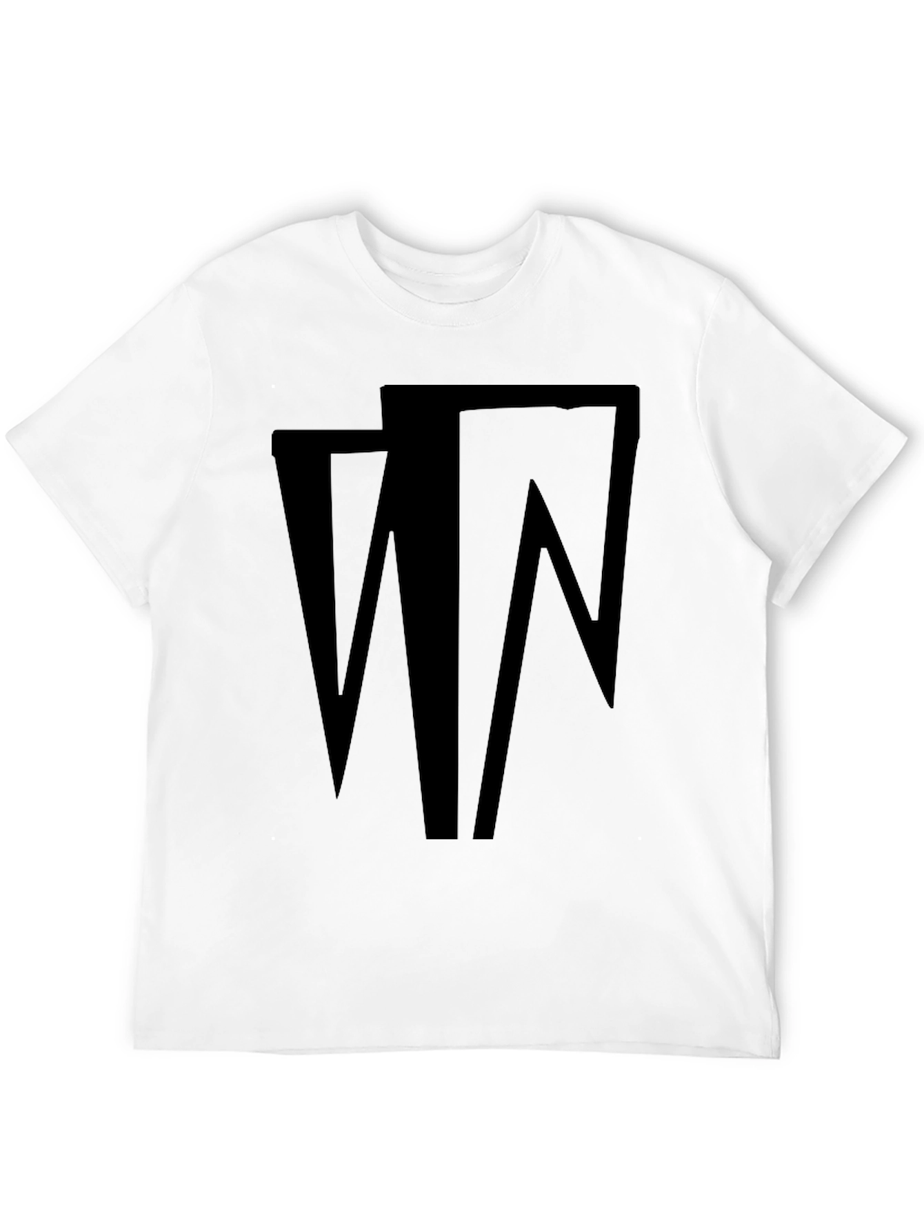 Geometric Graphic Tee - Modern Black T-Shirt