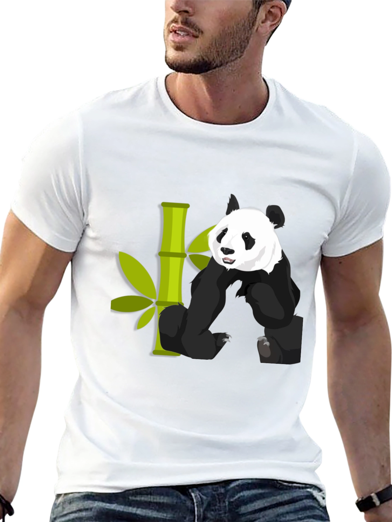 Panda & Bamboo Graphic T-Shirt - Unique Design!