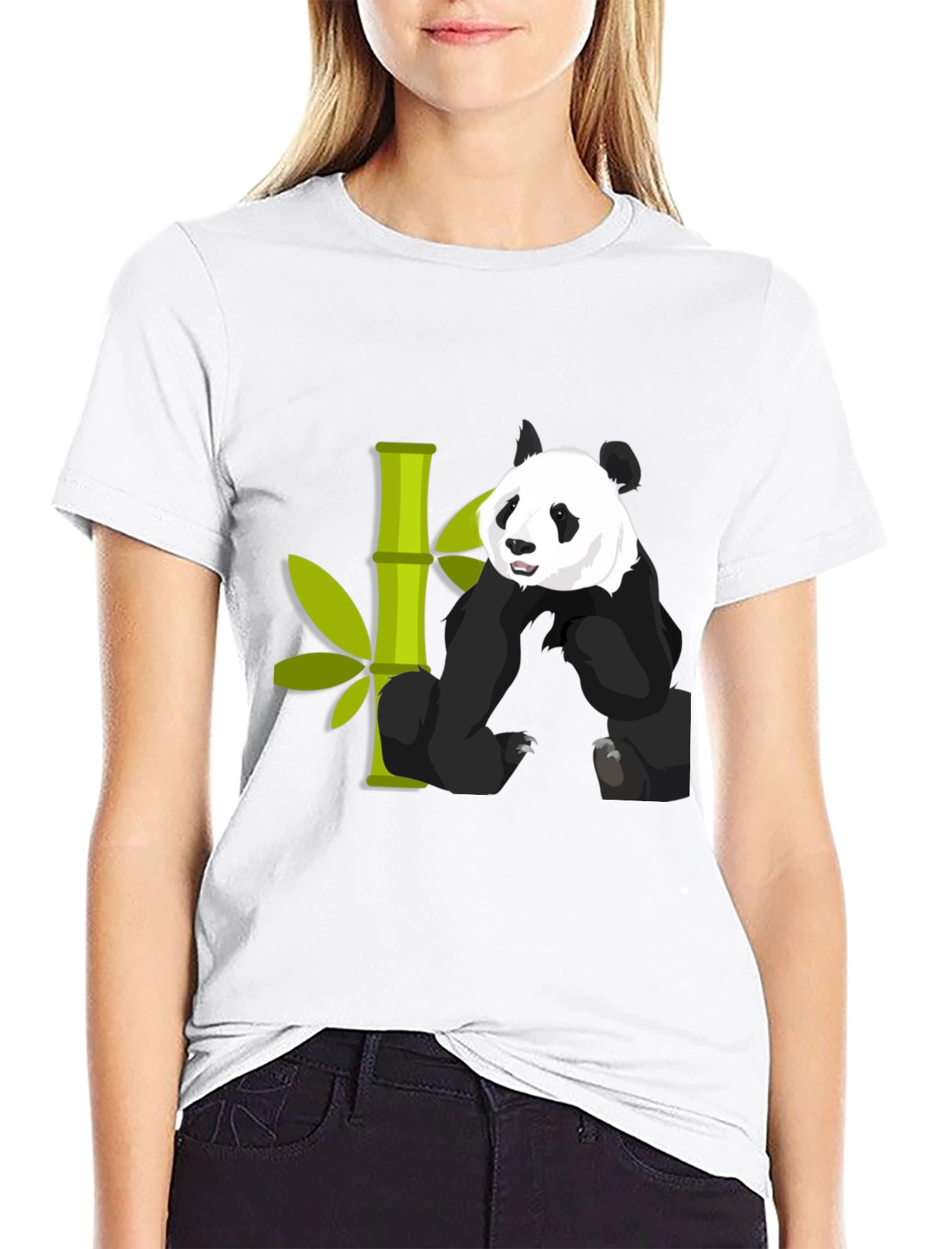 Panda & Bamboo Graphic T-Shirt - Unique Design!