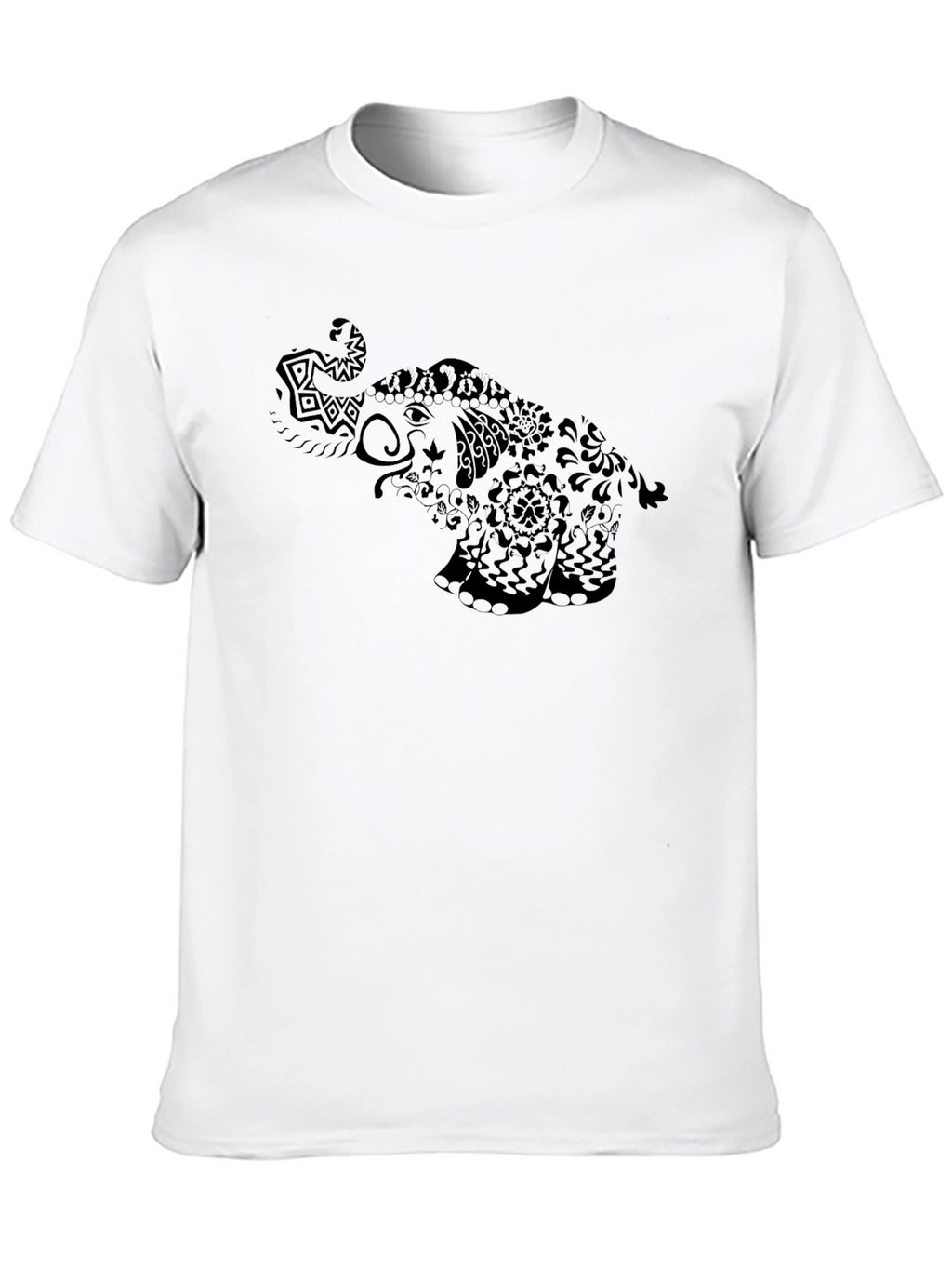 Elephant Graphic Tee - Black Cotton Comfort