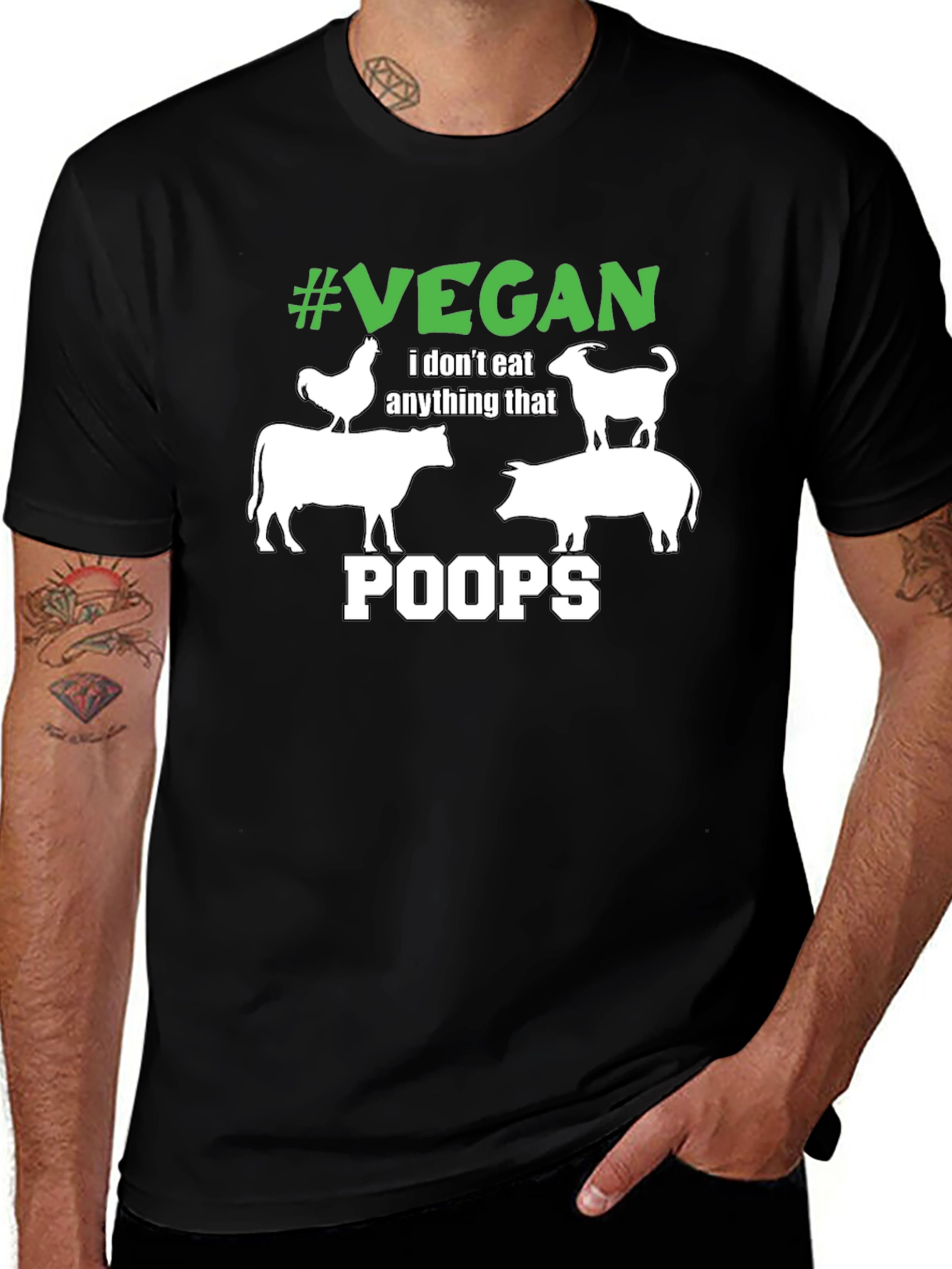 Vegan T-Shirt: I Dont Eat Anything That Poops