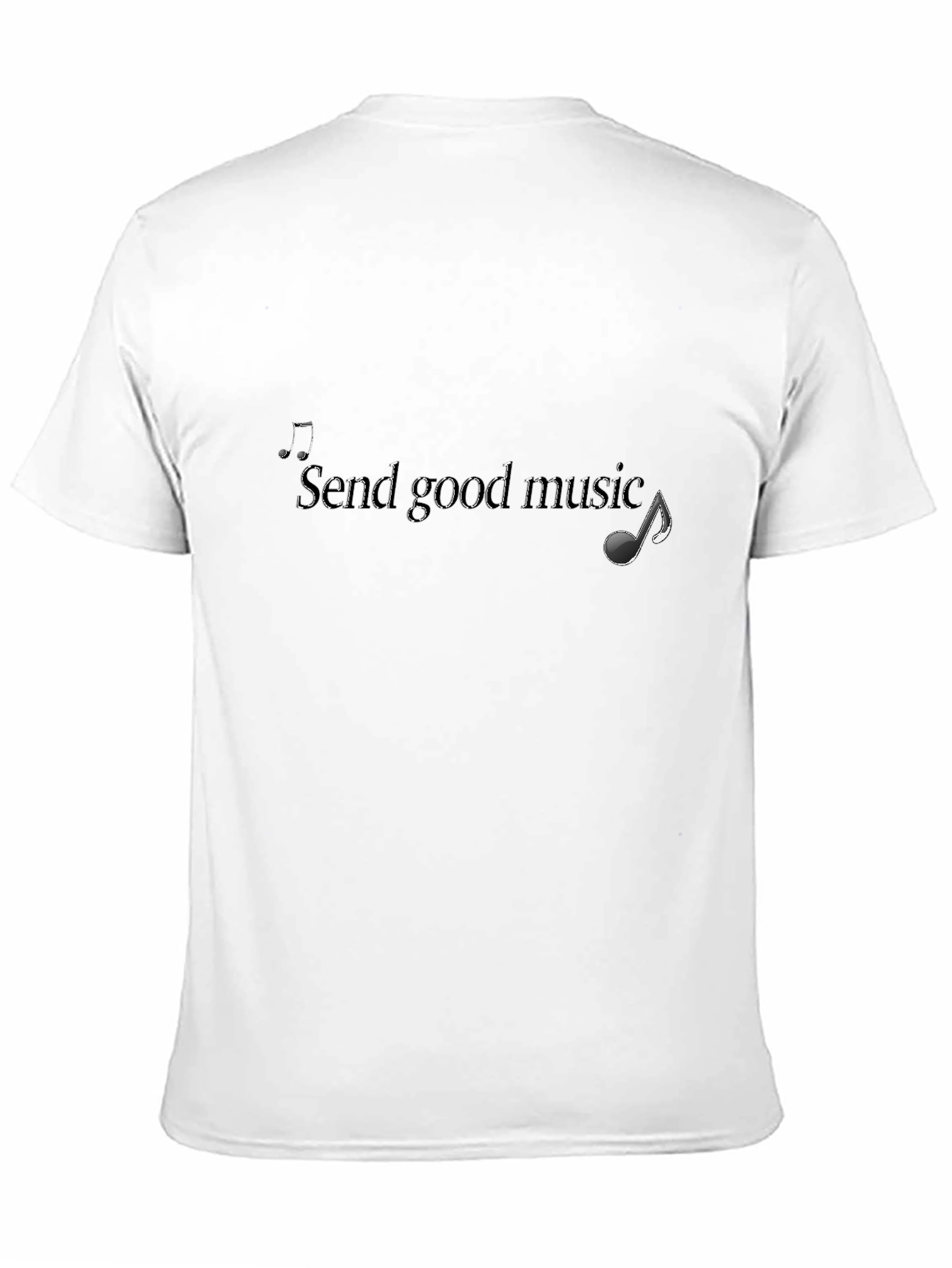Send Good Music Graphic Tee - Black Casual T-Shirt