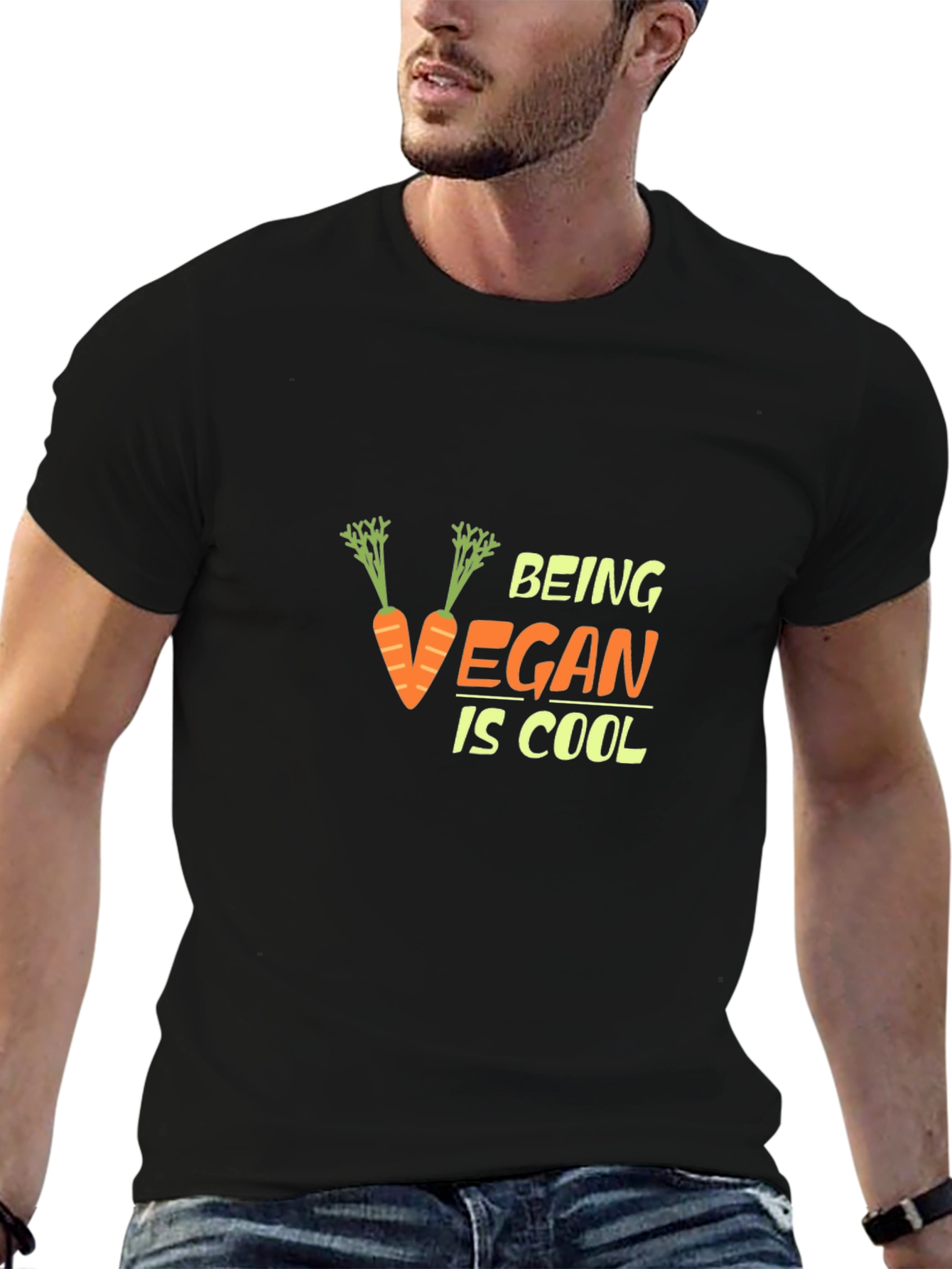 Being Vegan is Cool Black T-Shirt