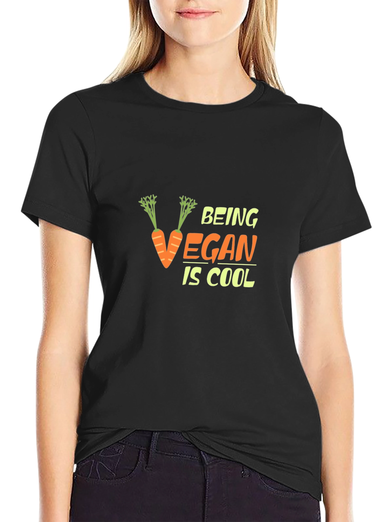 Being Vegan is Cool Black T-Shirt