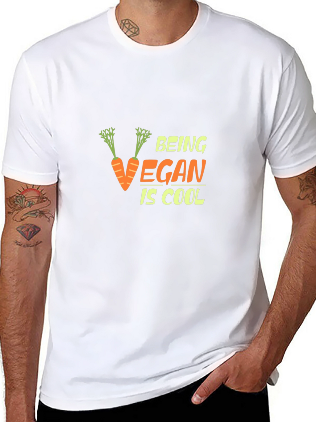 Being Vegan is Cool Black T-Shirt