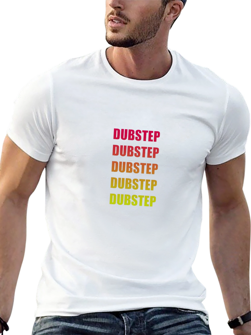 Dubstep Graphic Print Black T-Shirt