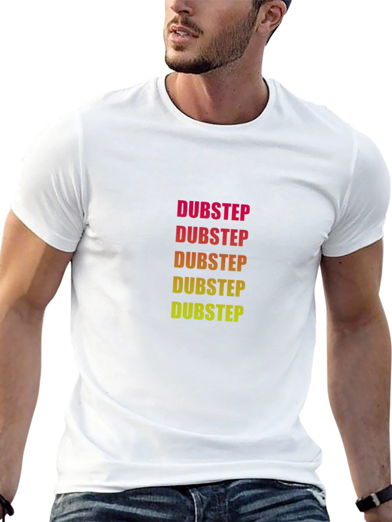 Dubstep Graphic Print Black T-Shirt