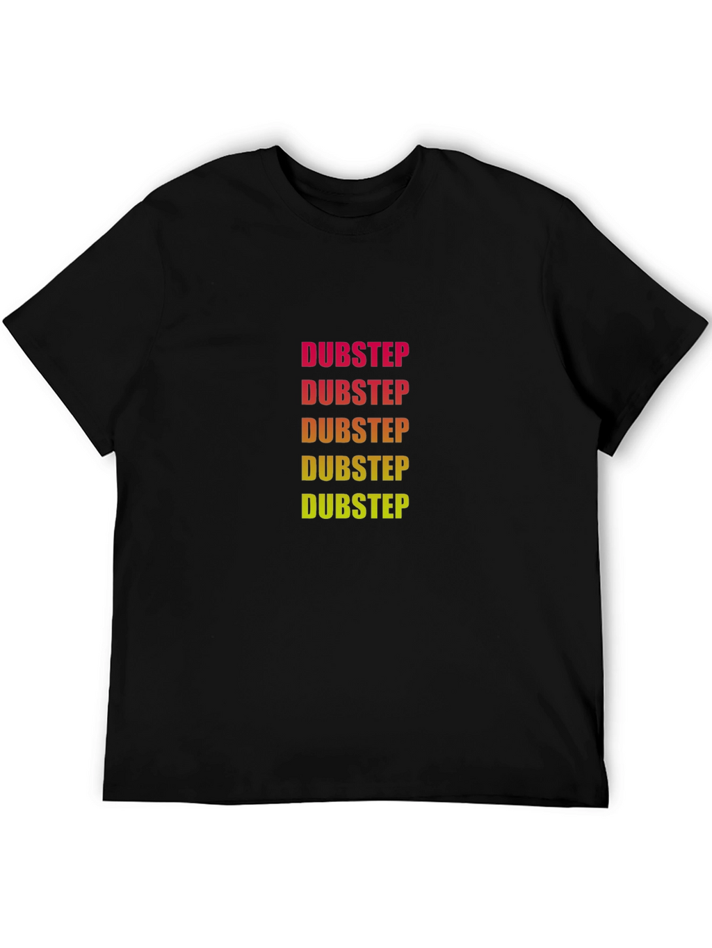 Dubstep Graphic Print Black T-Shirt