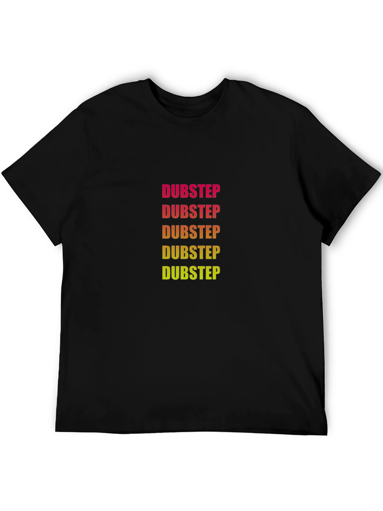 Dubstep Graphic Print Black T-Shirt