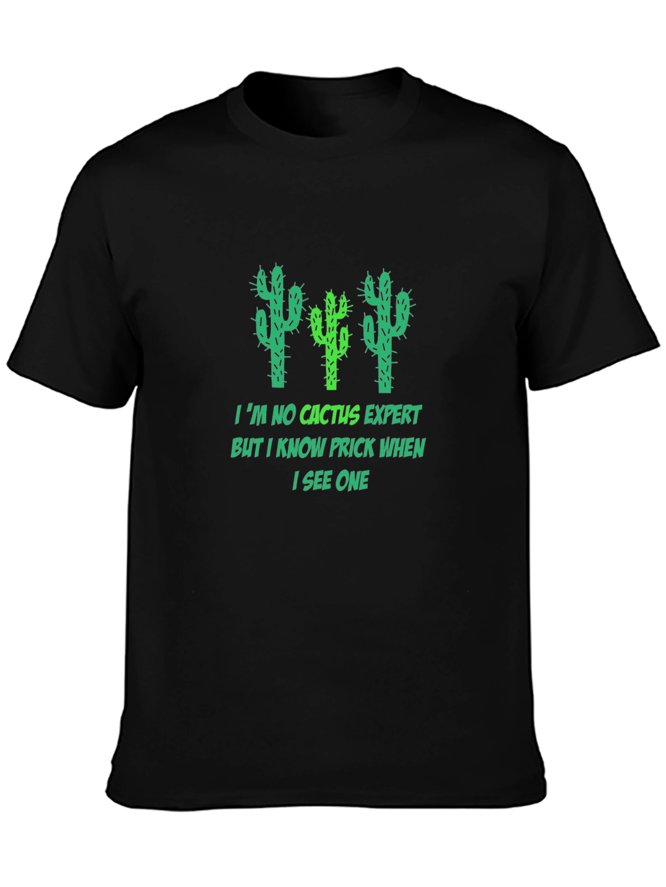 Funny Cactus Expert Graphic Tee - Prickly Humor