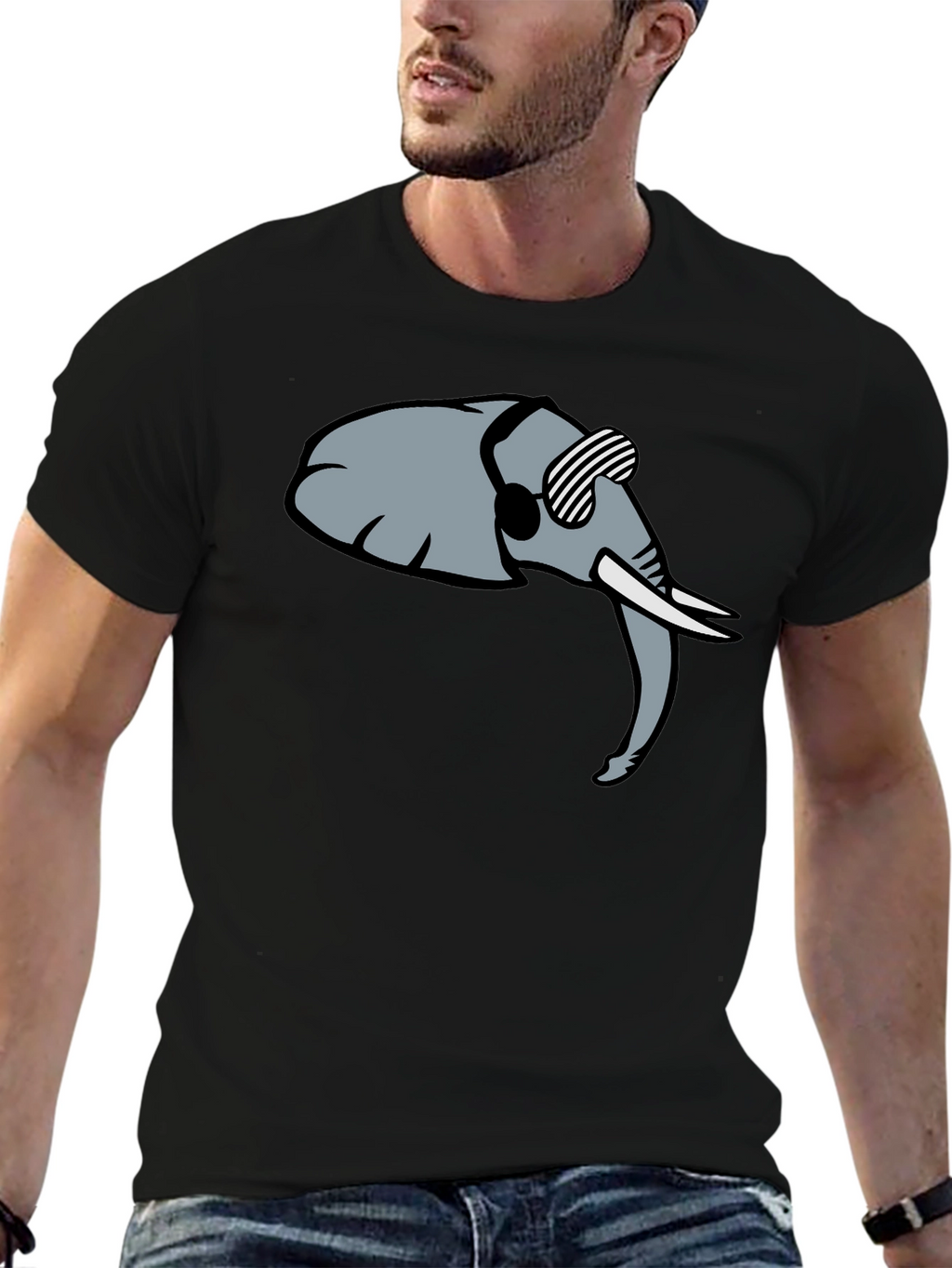 Cool Elephant Graphic Tee - Trendy Black Shirt