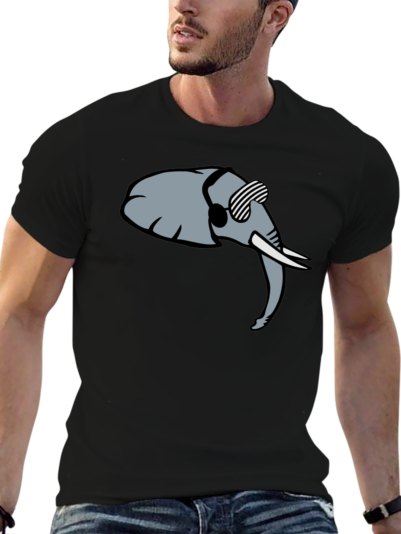 Cool Elephant Graphic Tee - Trendy Black Shirt