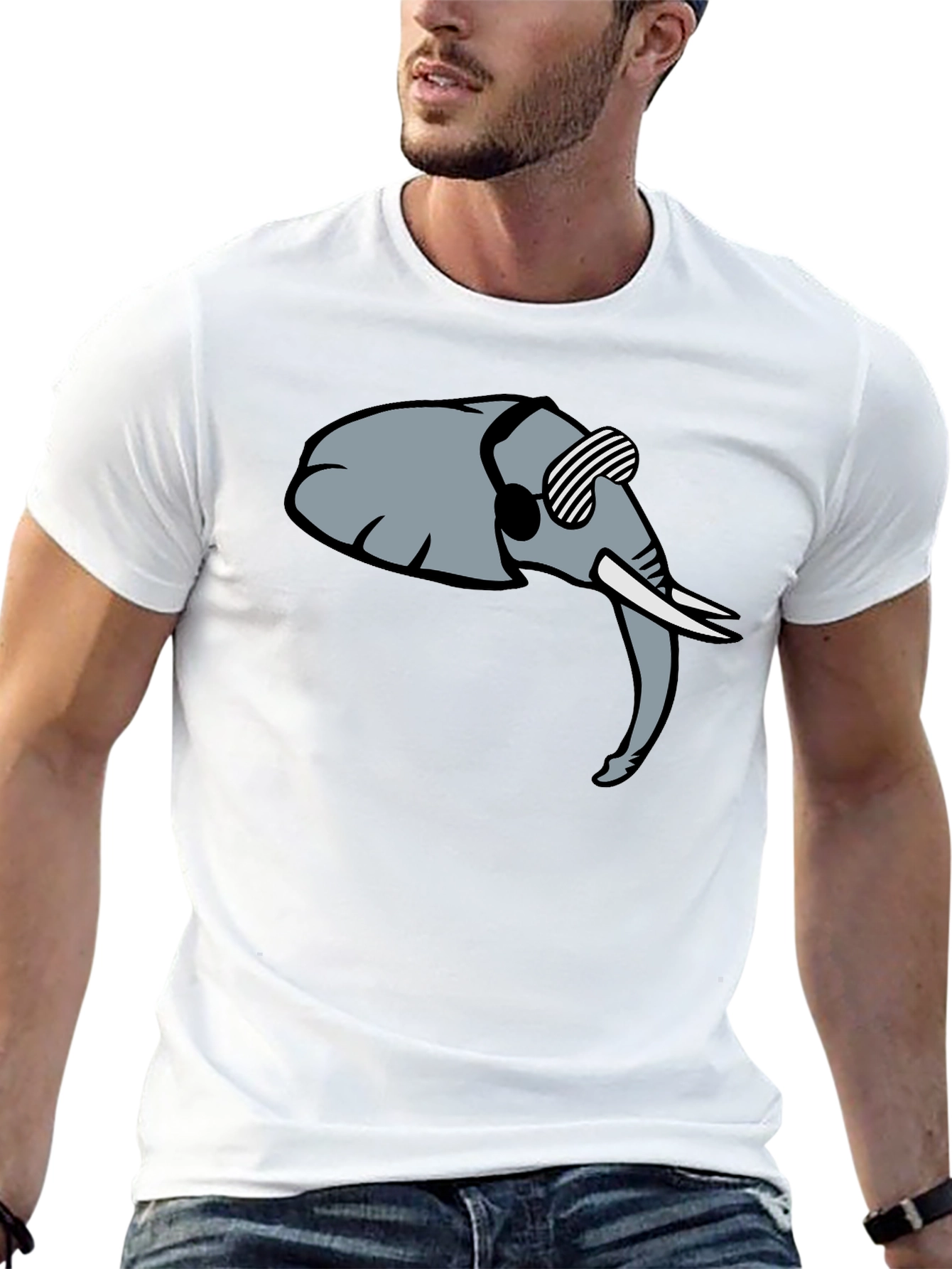 Cool Elephant Graphic Tee - Trendy Black Shirt