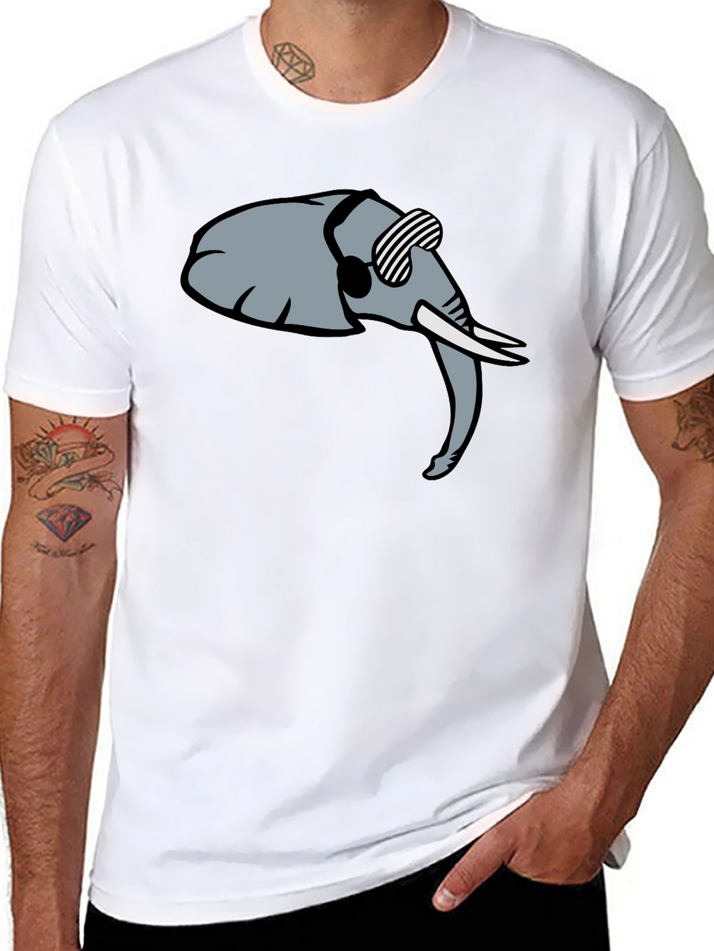 Cool Elephant Graphic Tee - Trendy Black Shirt