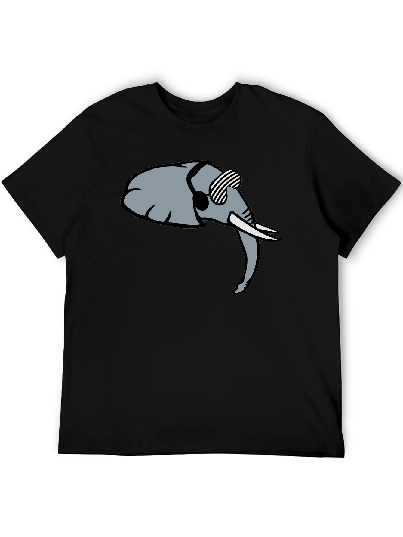 Cool Elephant Graphic Tee - Trendy Black Shirt