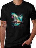 Butterfly Waterfall Graphic Tee - Stylish Nature Design