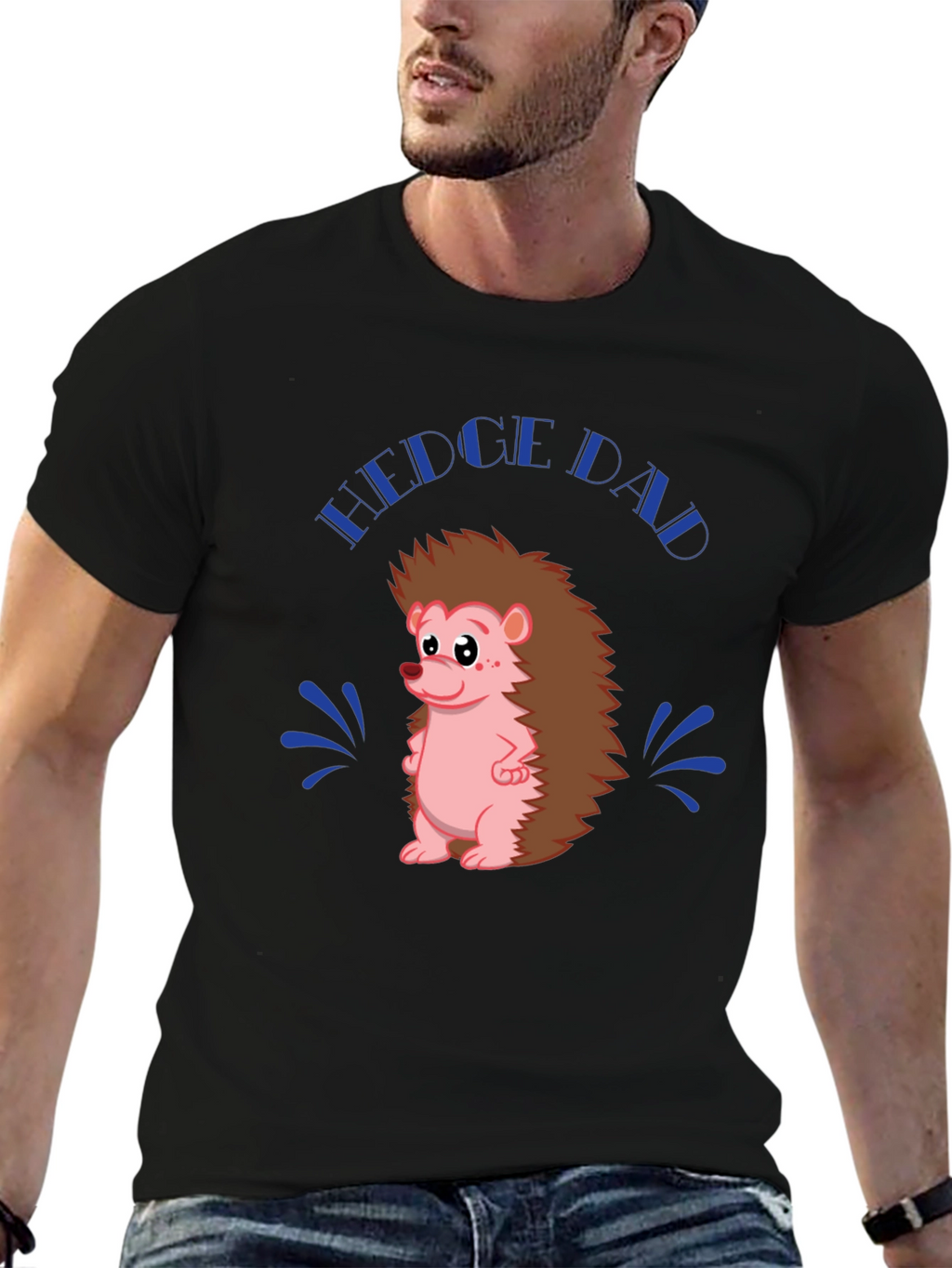 Hedge Dad T-Shirt - Cute Hedgehog Design
