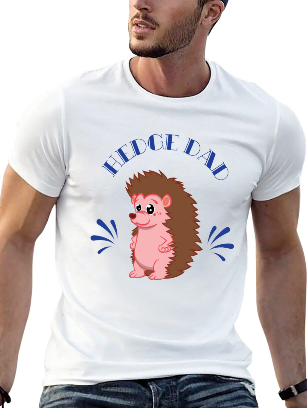 Hedge Dad T-Shirt - Cute Hedgehog Design