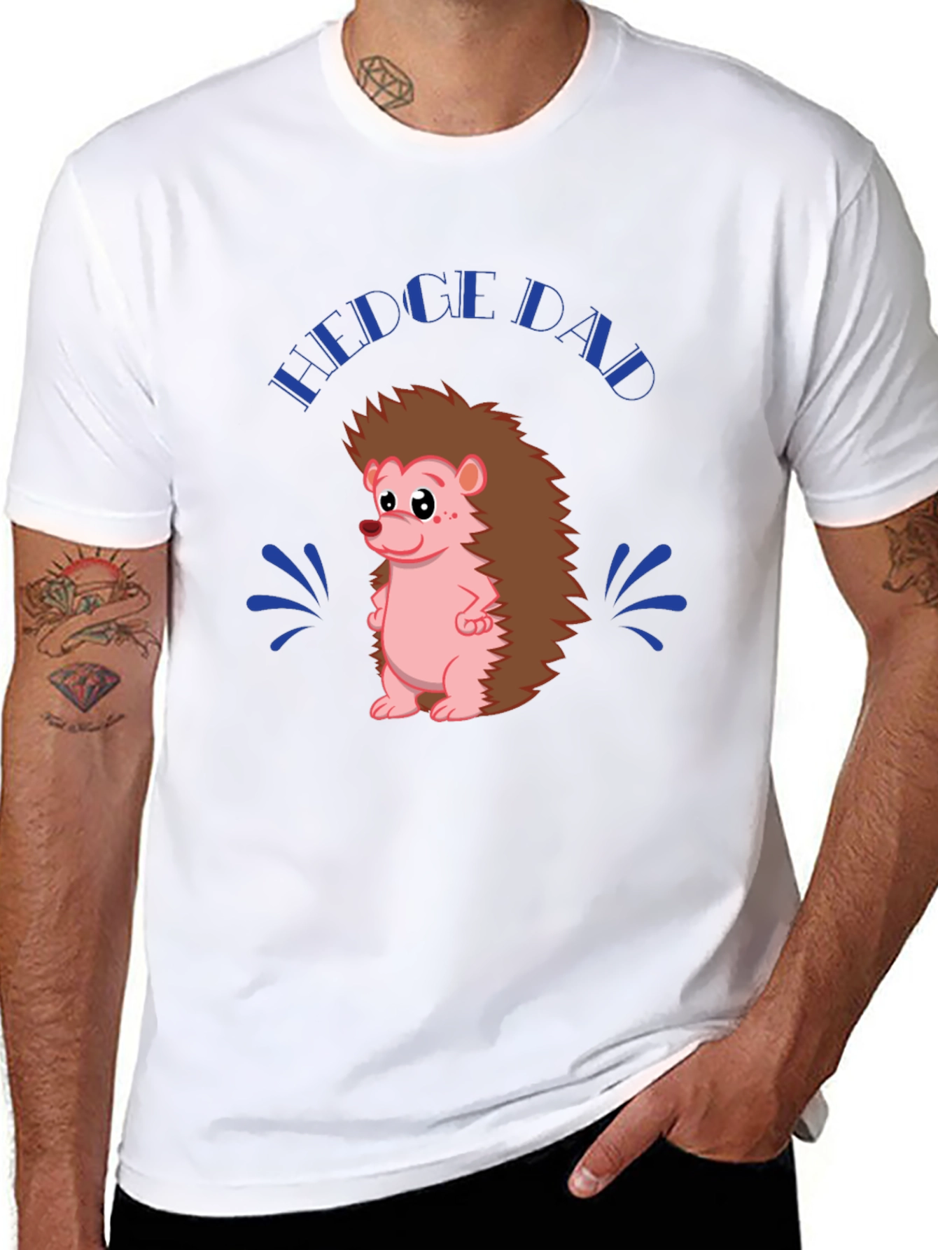 Hedge Dad T-Shirt - Cute Hedgehog Design