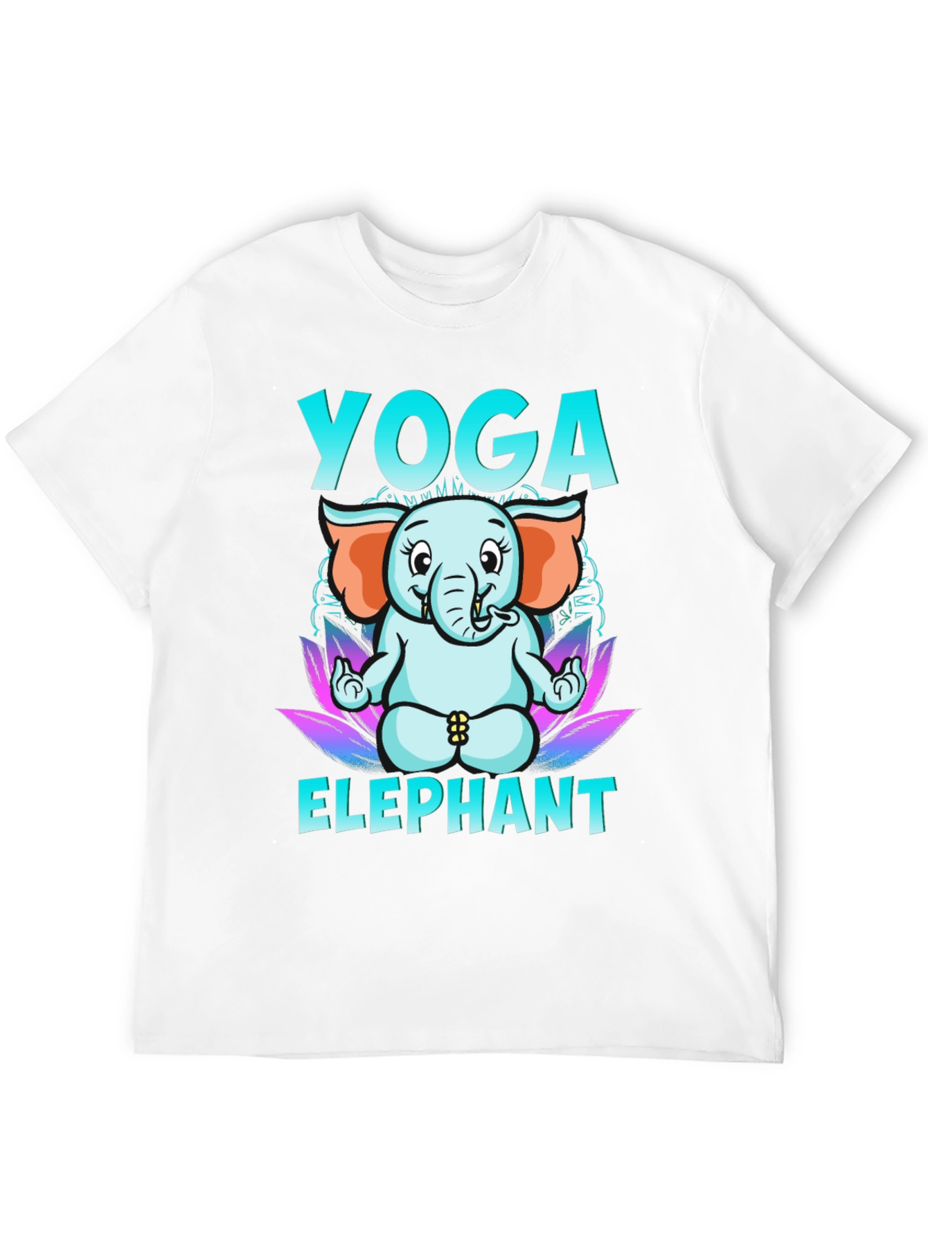 Yoga Elephant Graphic Tee - Black