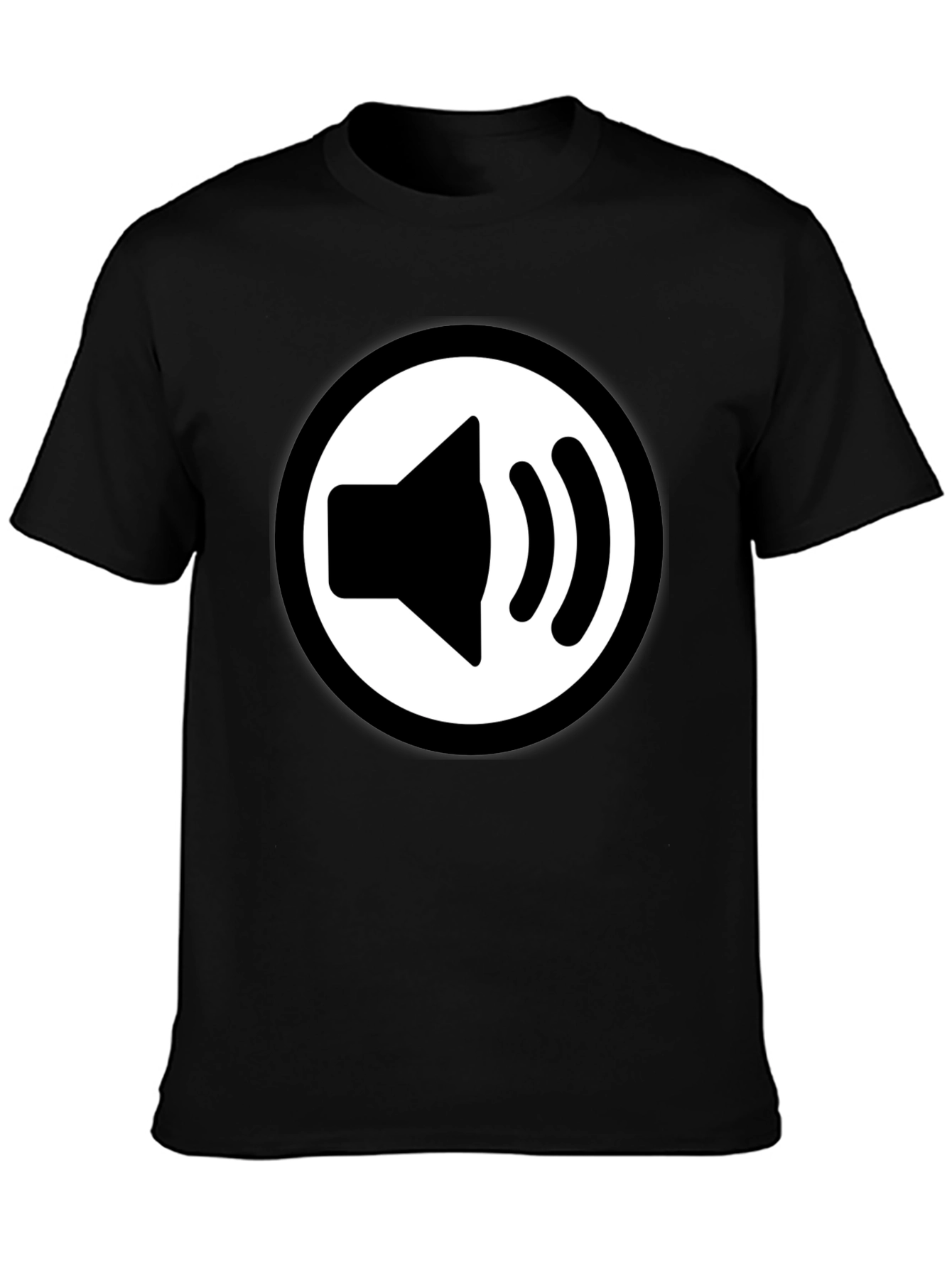 Speaker Icon Black T-Shirt