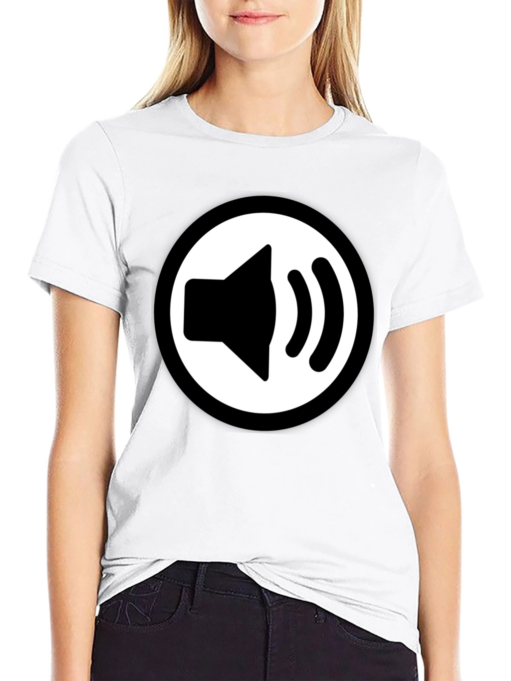 Speaker Icon Black T-Shirt