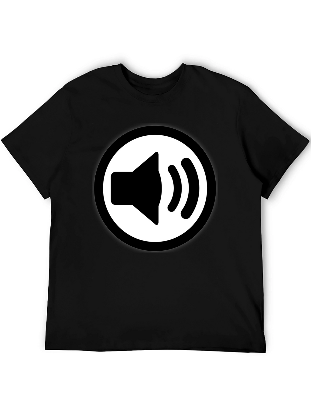 Speaker Icon Black T-Shirt