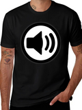 Speaker Icon Black T-Shirt