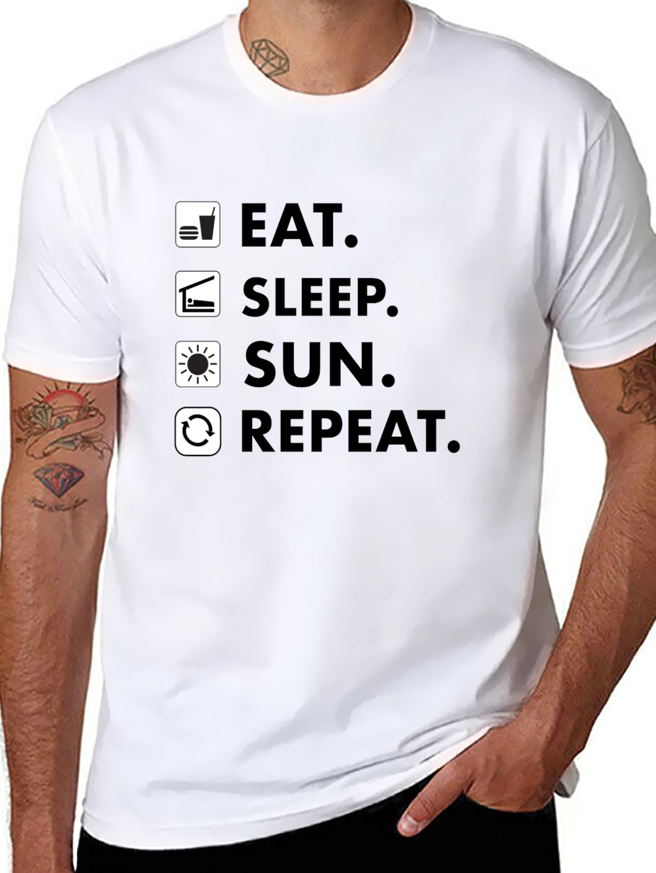 Eat Sleep Sun Repeat - Graphic T-Shirt