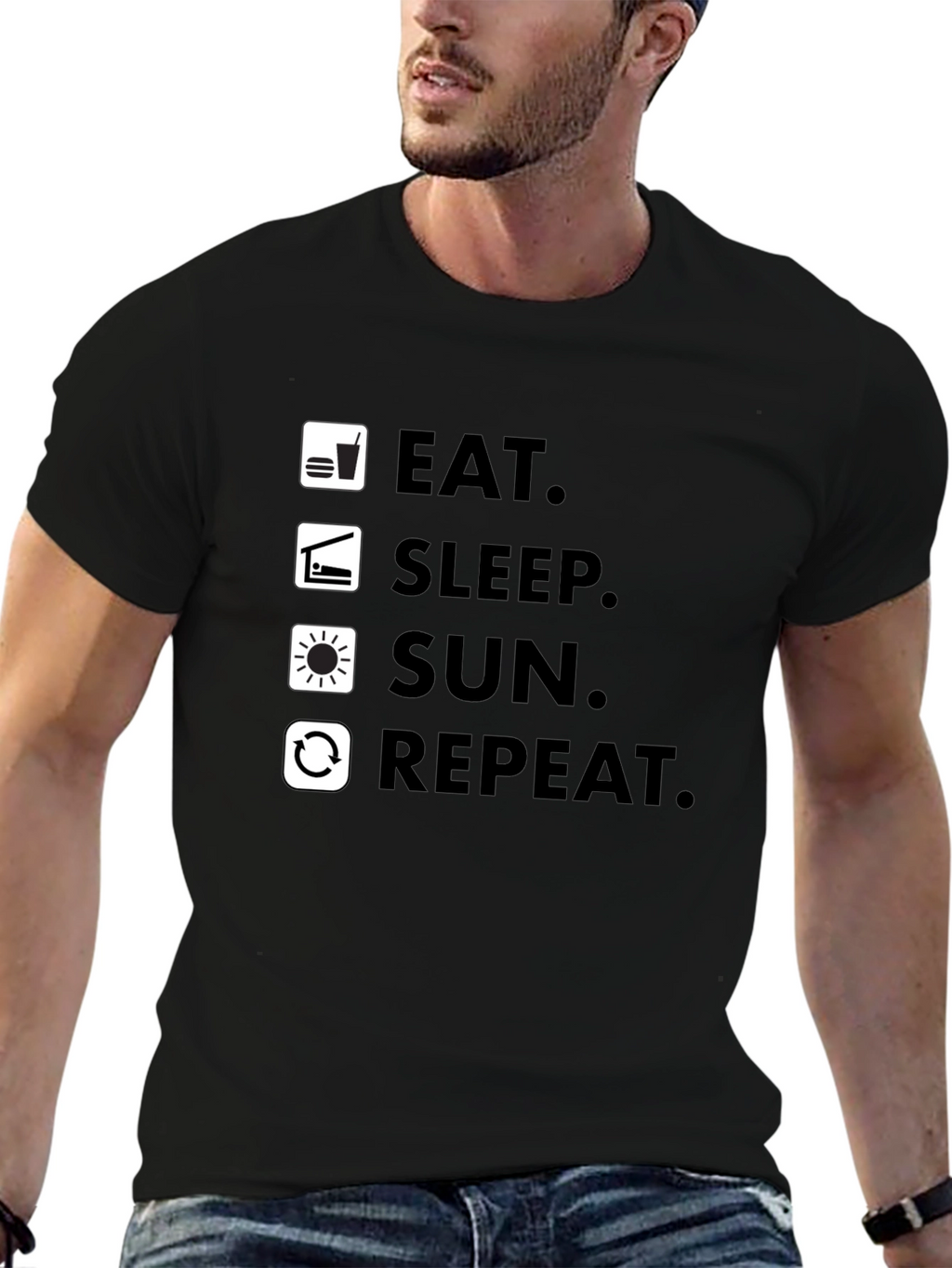 Eat Sleep Sun Repeat - Graphic T-Shirt