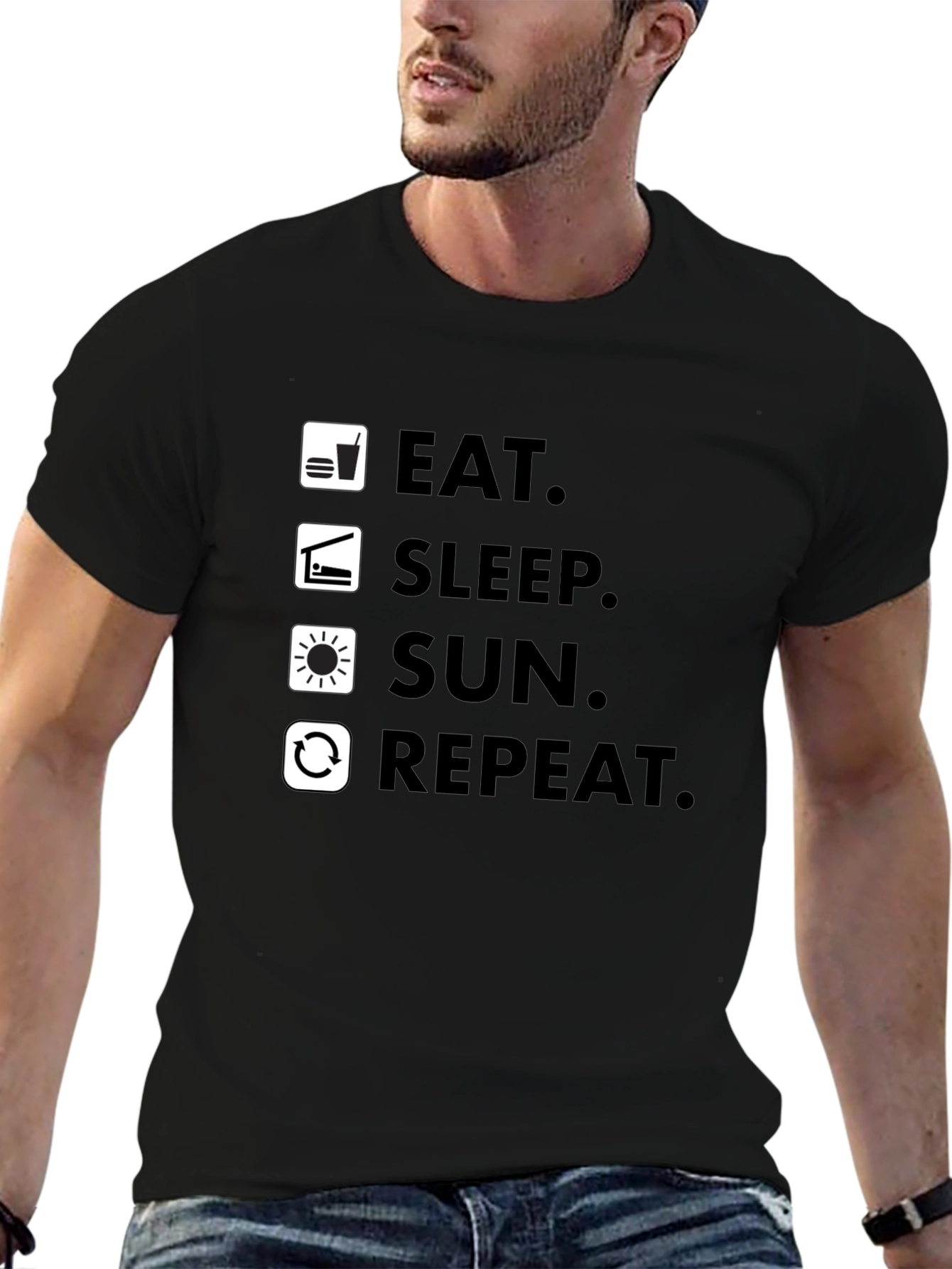 Eat Sleep Sun Repeat - Graphic T-Shirt