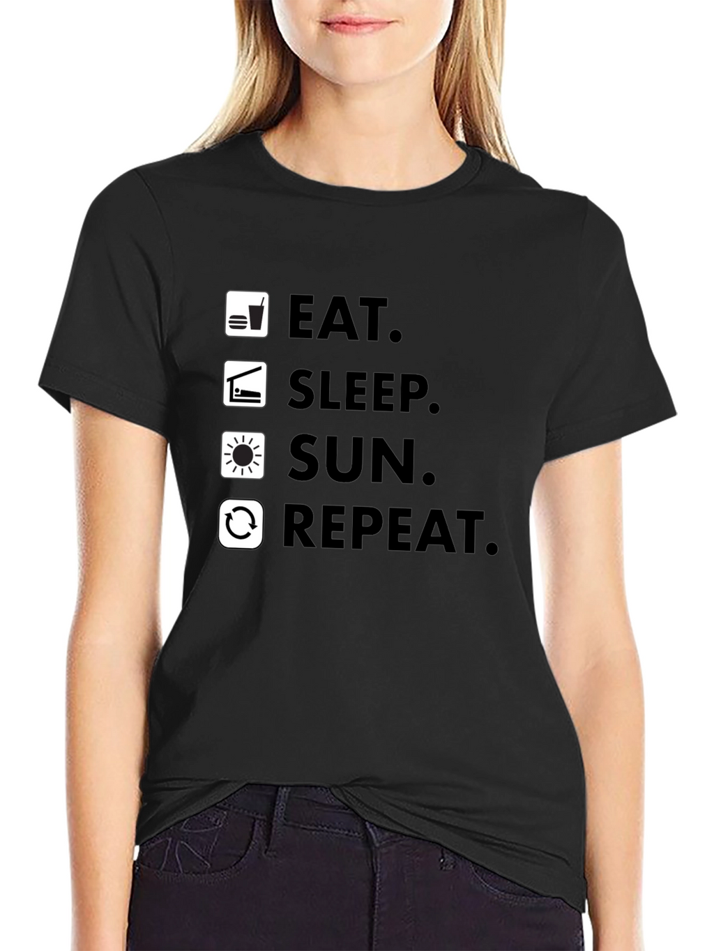Eat Sleep Sun Repeat - Graphic T-Shirt