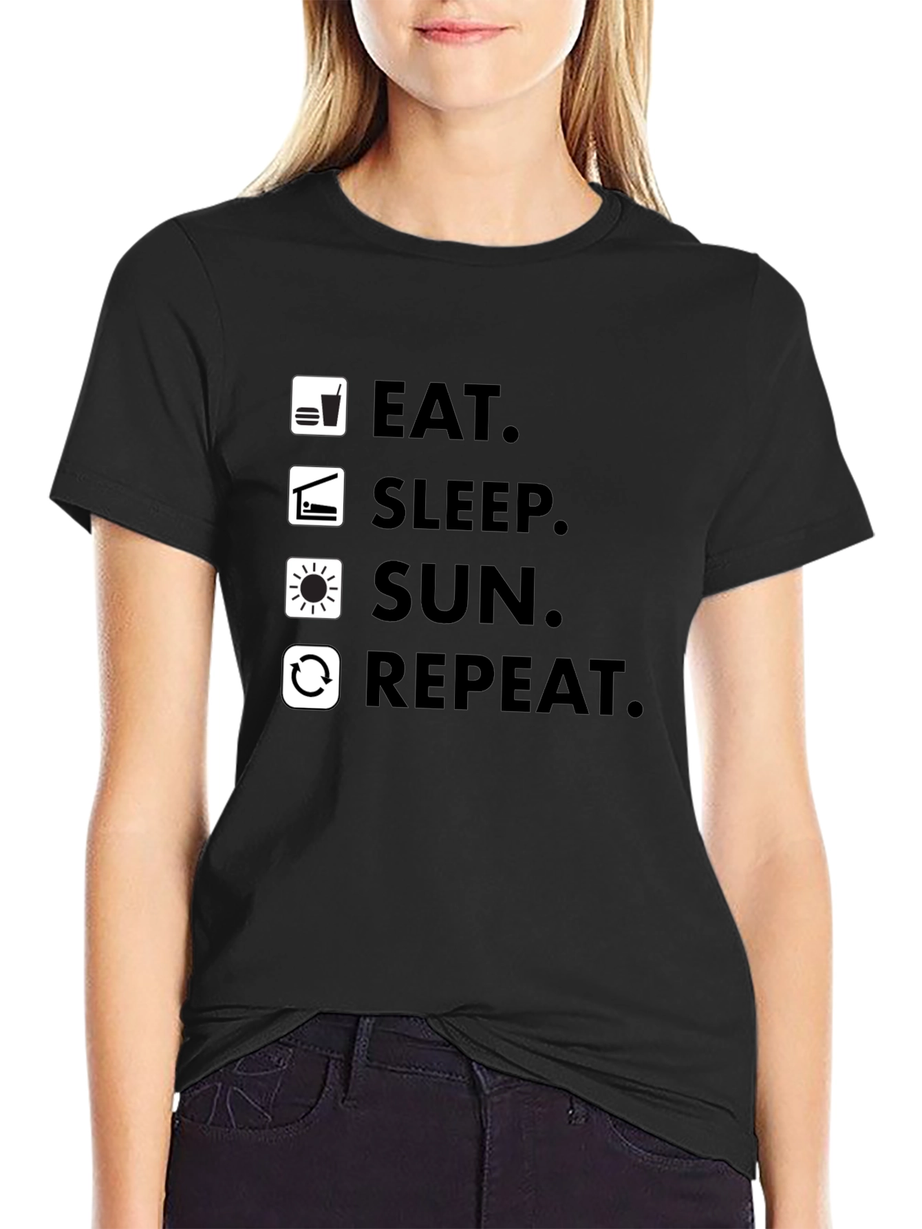 Eat Sleep Sun Repeat - Graphic T-Shirt