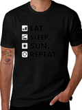 Eat Sleep Sun Repeat - Graphic T-Shirt