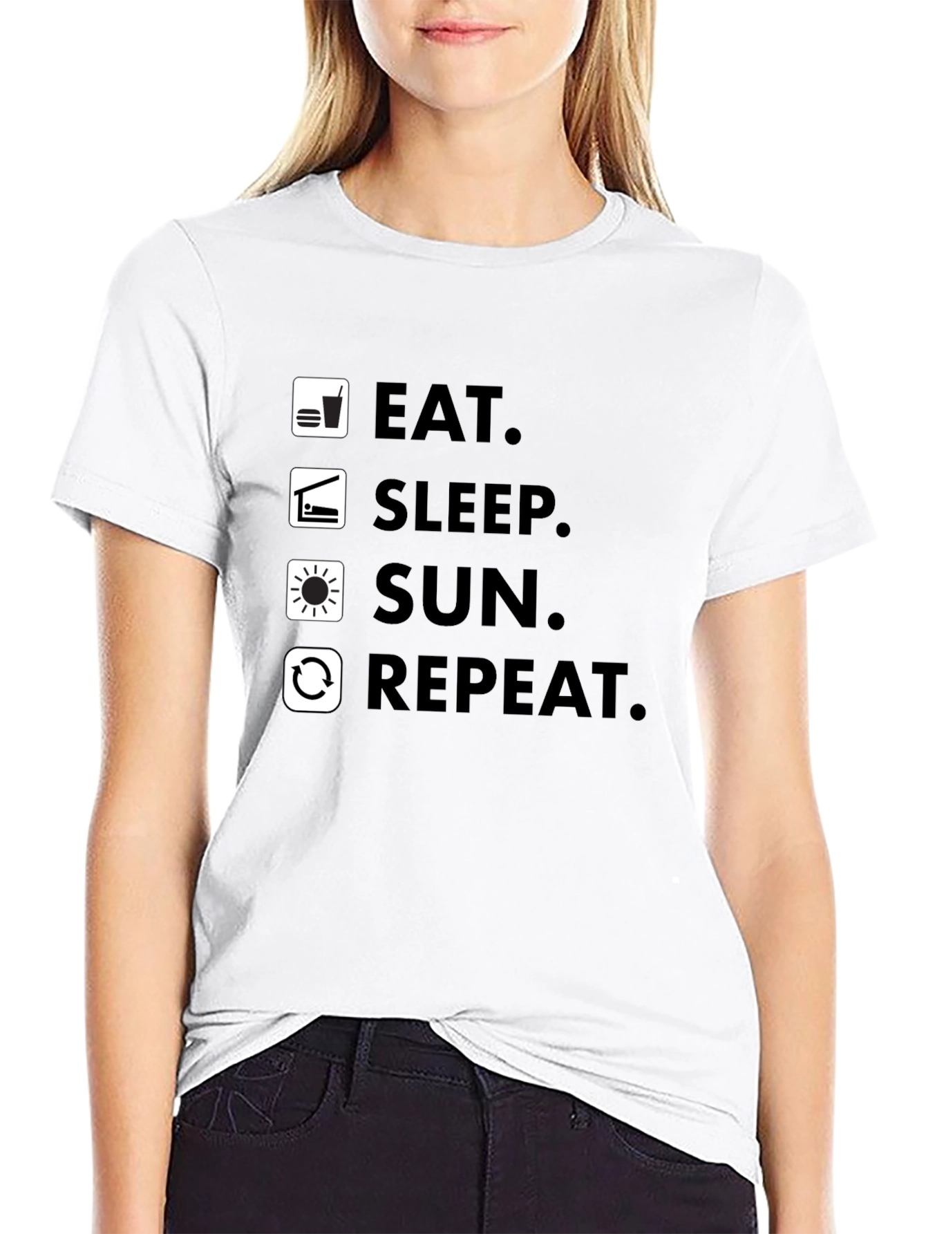 Eat Sleep Sun Repeat - Graphic T-Shirt