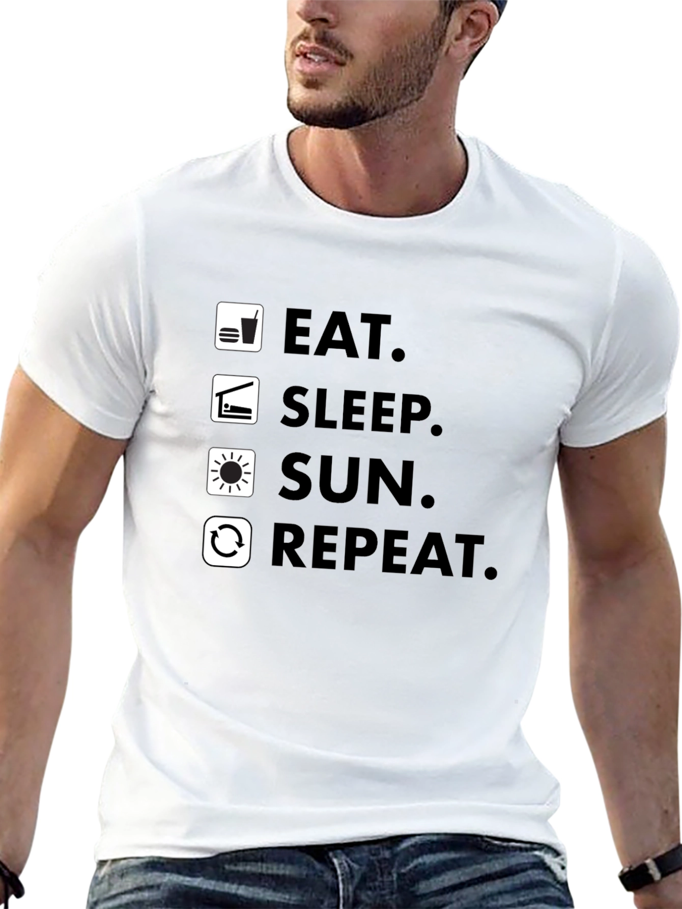 Eat Sleep Sun Repeat - Graphic T-Shirt