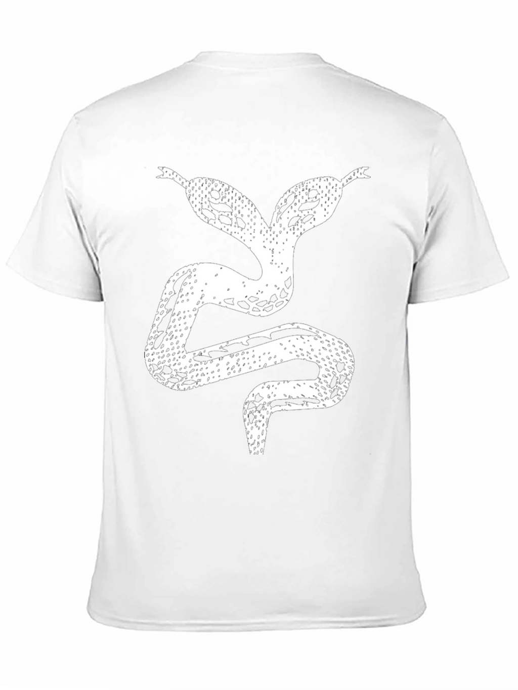 Two-Headed Snake Graphic Tee - Black Cotton T-Shirt