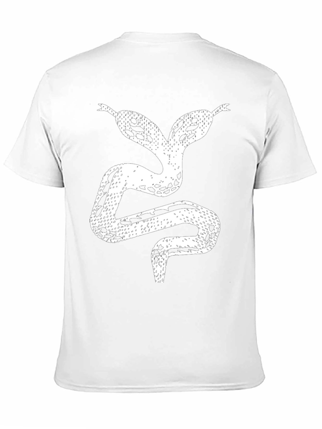 Two-Headed Snake Graphic Tee - Black Cotton T-Shirt