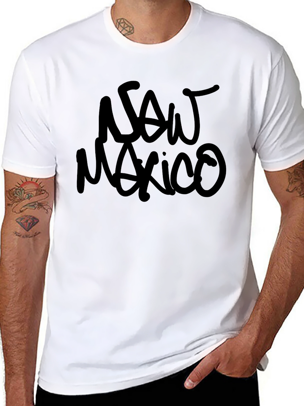 New Mexico Black Graphic Tee - Casual Style